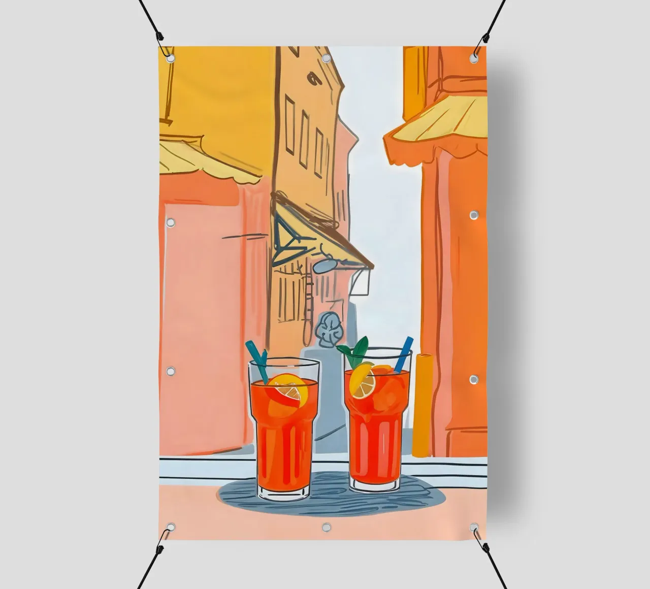 Due Aperol per favore! telo in pvc da Erin Lambert