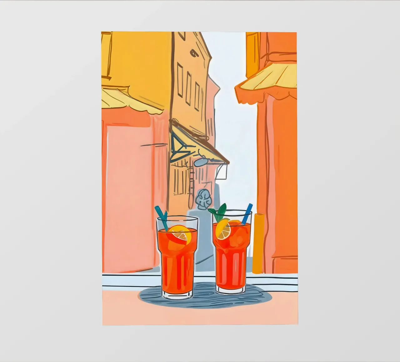 Due Aperol per favore! telo in pvc da Erin Lambert