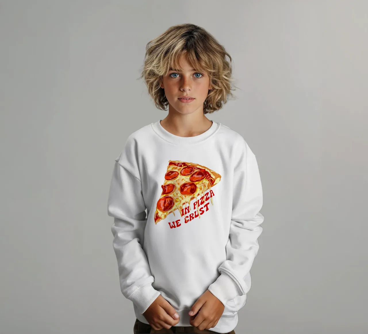 In Pizza We Crust - Pepperoni Slice felpa bambino da EDMPROJECT