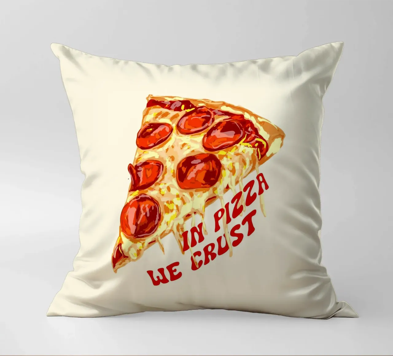 In Pizza We Crust - Pepperoni Slice cuscino da EDMPROJECT