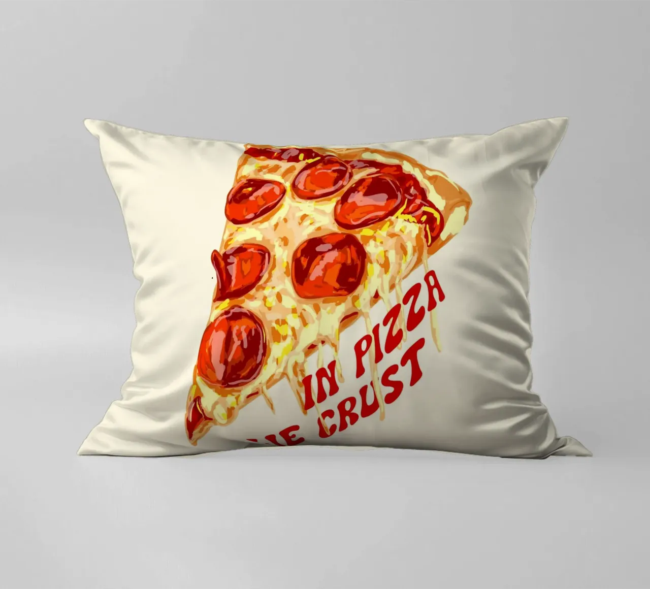 In Pizza We Crust - Pepperoni Slice cuscino da EDMPROJECT