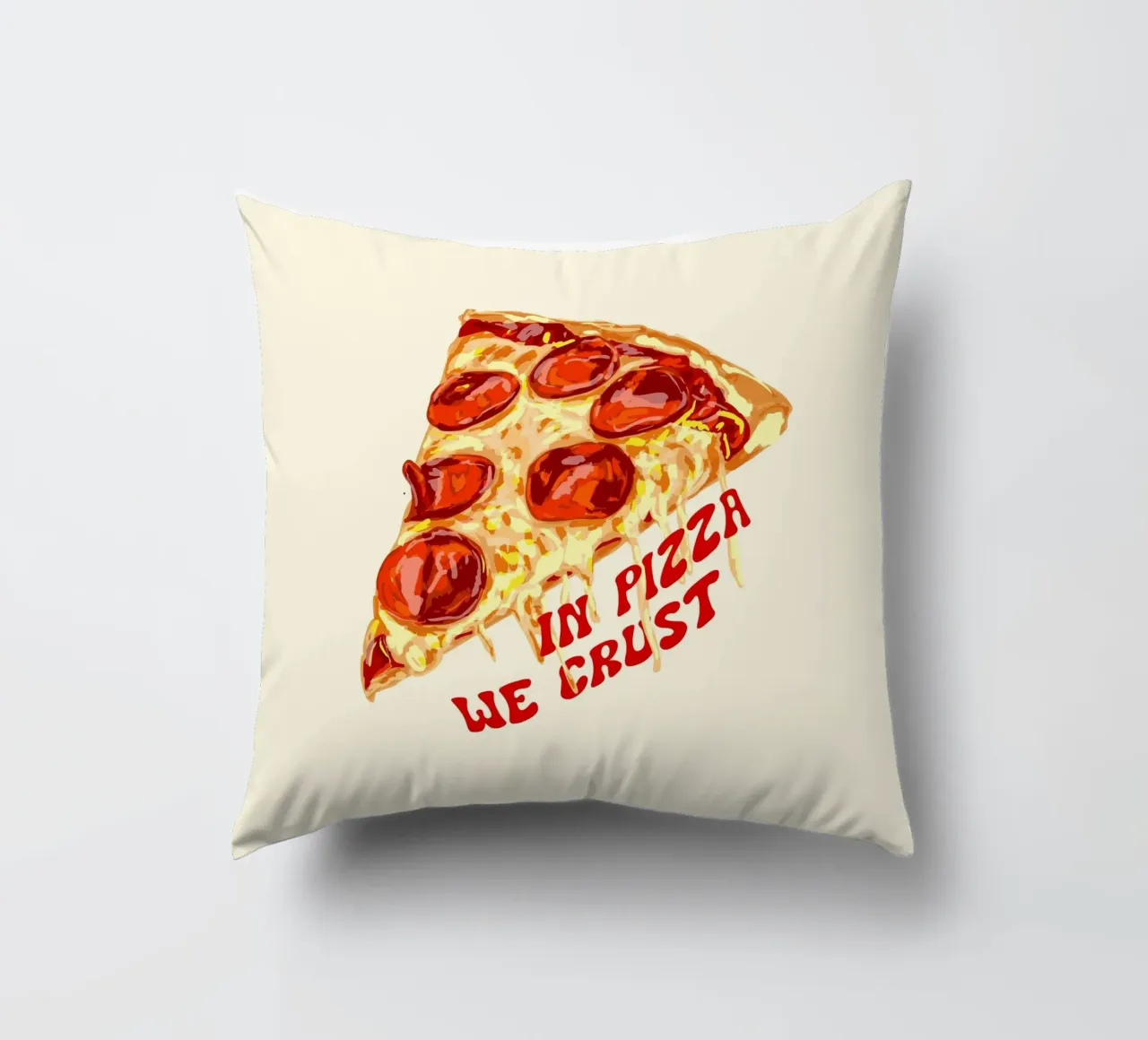 In Pizza We Crust - Pepperoni Slice cuscino da EDMPROJECT