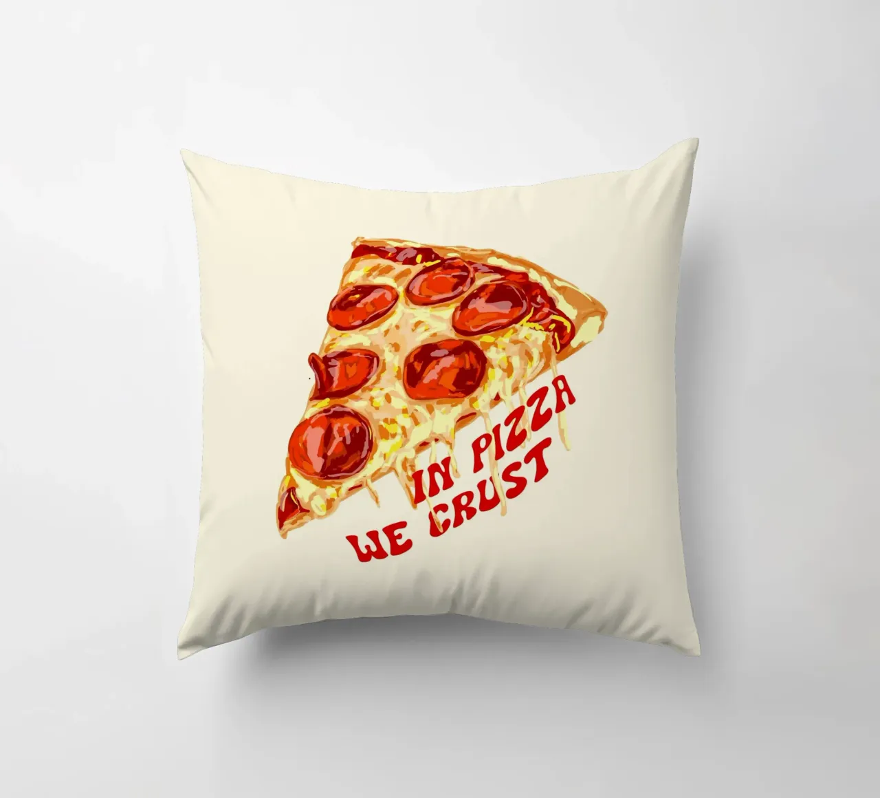 In Pizza We Crust - Pepperoni Slice cuscino da EDMPROJECT