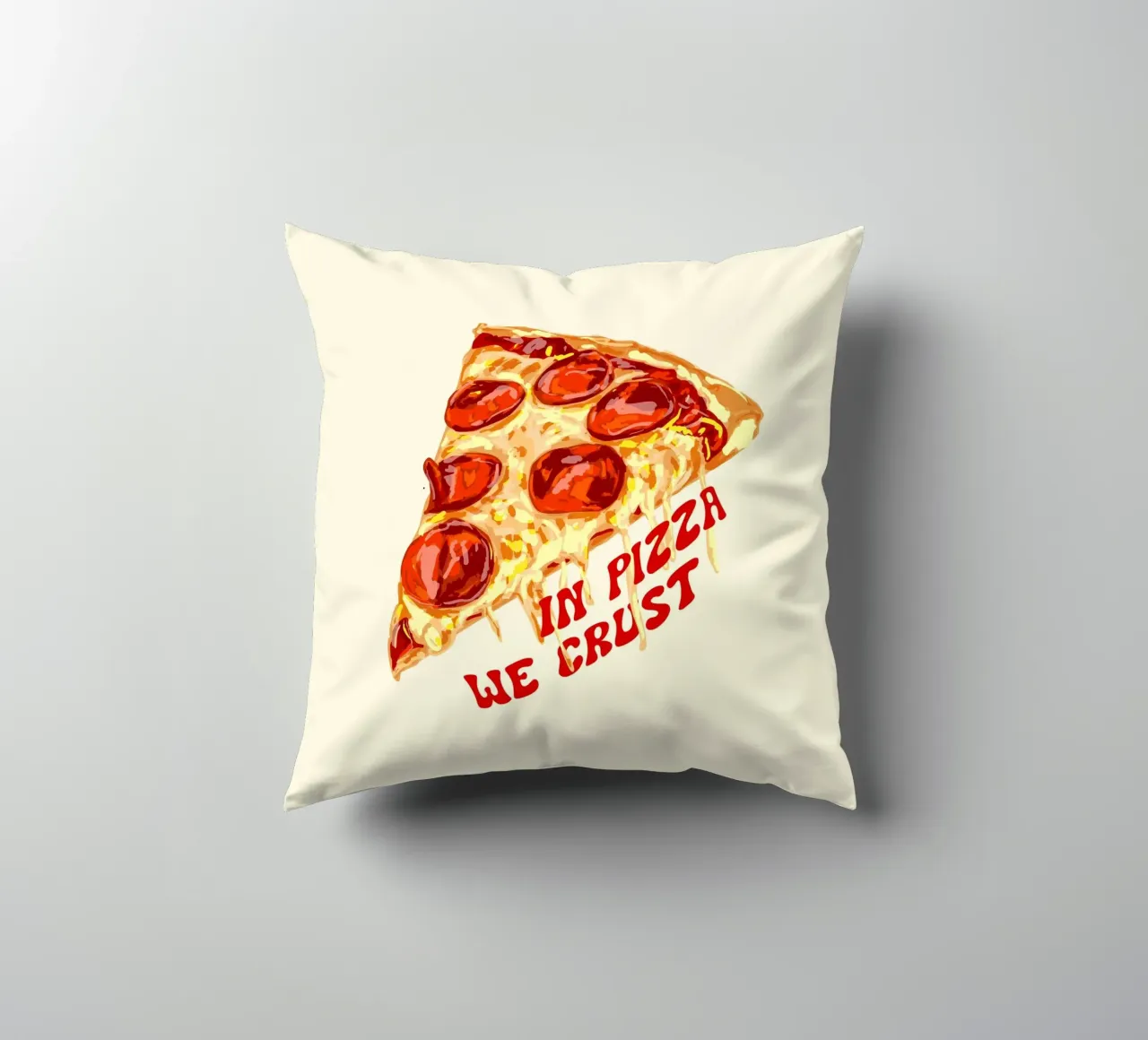 In Pizza We Crust - Pepperoni Slice cuscino da EDMPROJECT