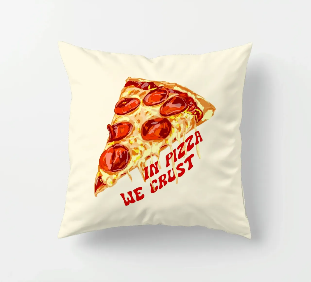 In Pizza We Crust - Pepperoni Slice cuscino da EDMPROJECT
