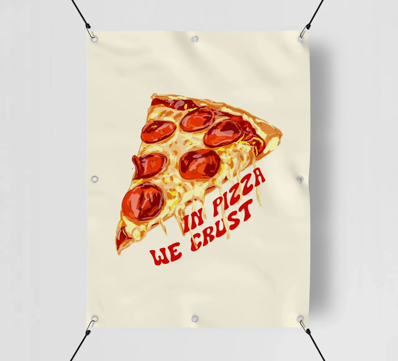In Pizza We Crust - Pepperoni Slice telo in pvc da EDMPROJECT