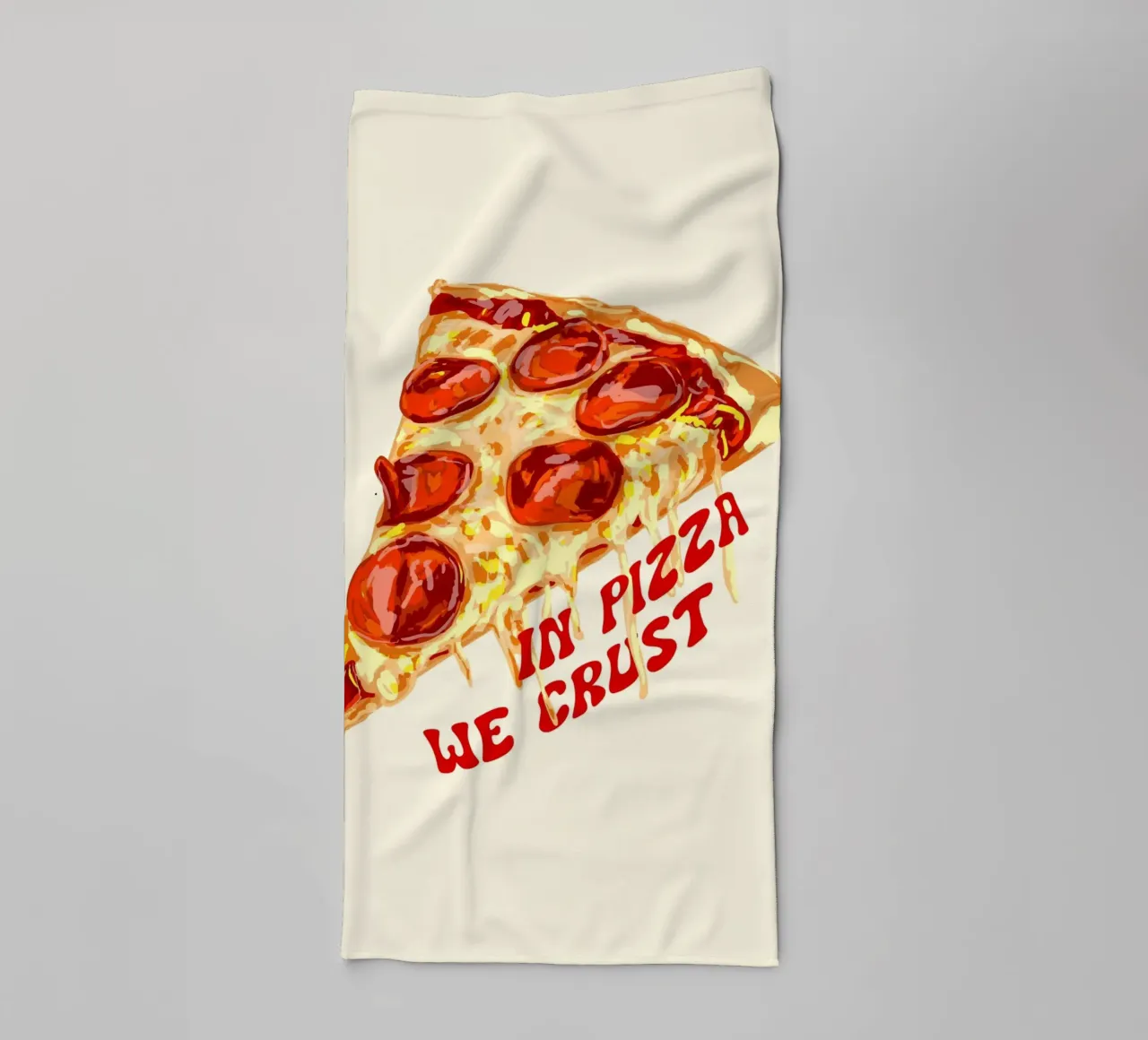 In Pizza Wir Kruste - Peperoni-Scheibe Handtuch von EDMPROJECT