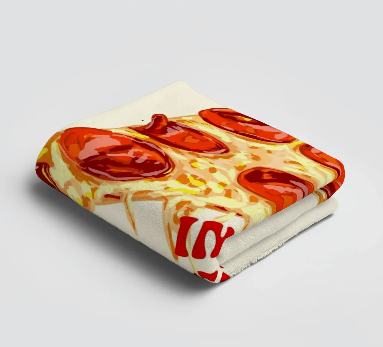 In Pizza Wir Kruste - Peperoni-Scheibe Handtuch von EDMPROJECT