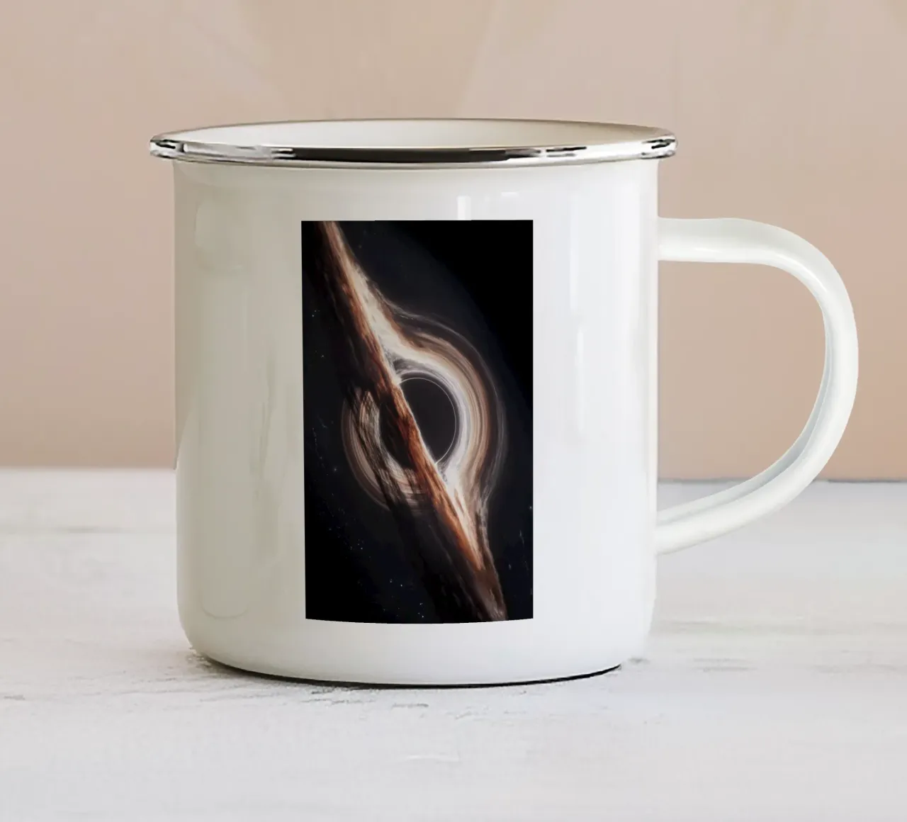 Gargantua Back Hole taza de esmalte de nabakumov
