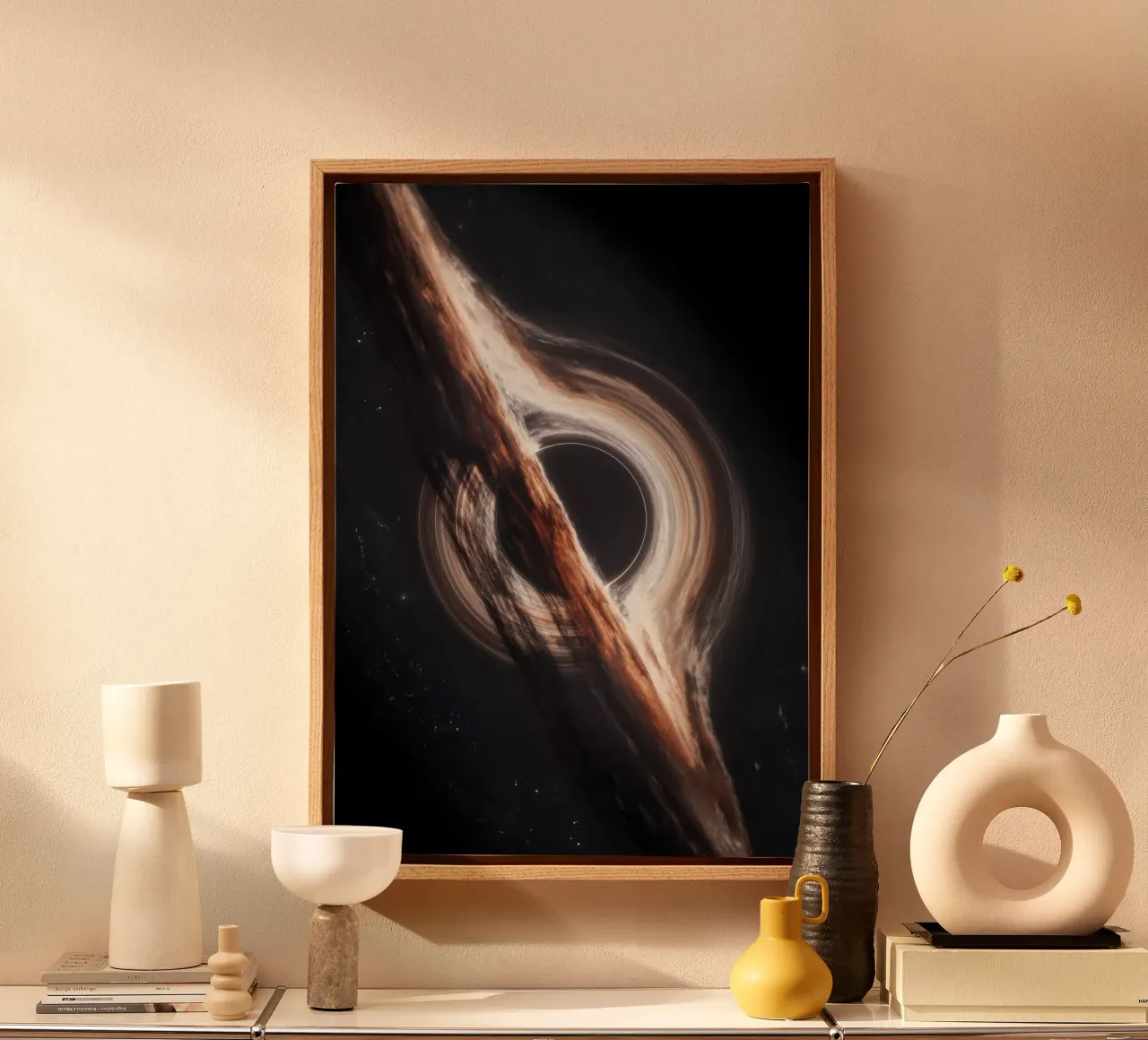 Gargantua Back Hole tela con Cornice a cassetta da nabakumov
