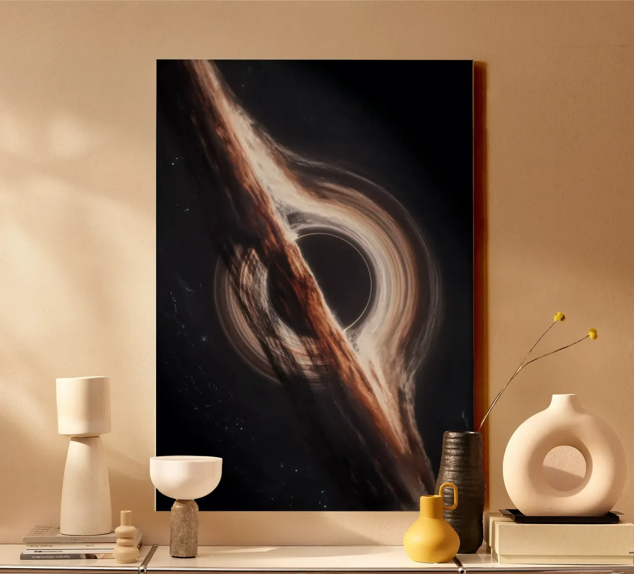 Gargantua Back Hole tela con Cornice a cassetta da nabakumov