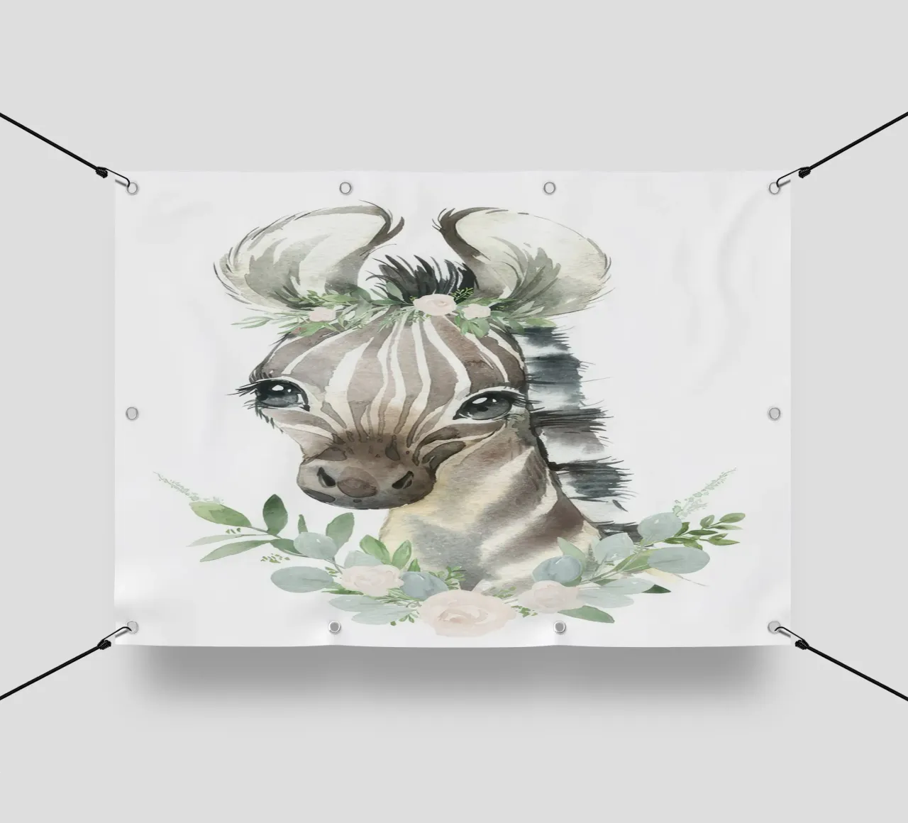 zebra floreale telo in pvc da Panait Ivascu