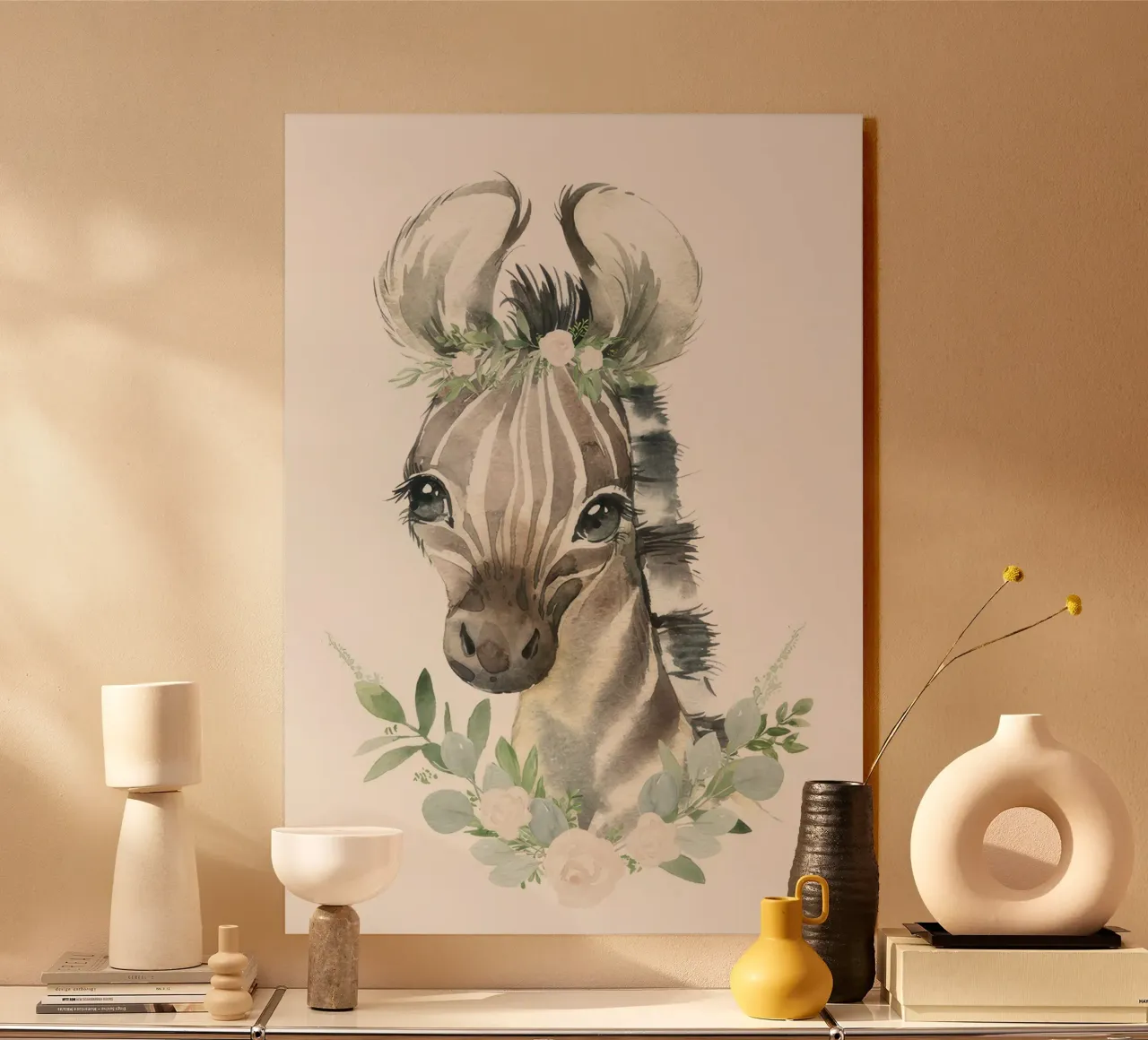 zebra floreale alluminio dibond da Panait Ivascu