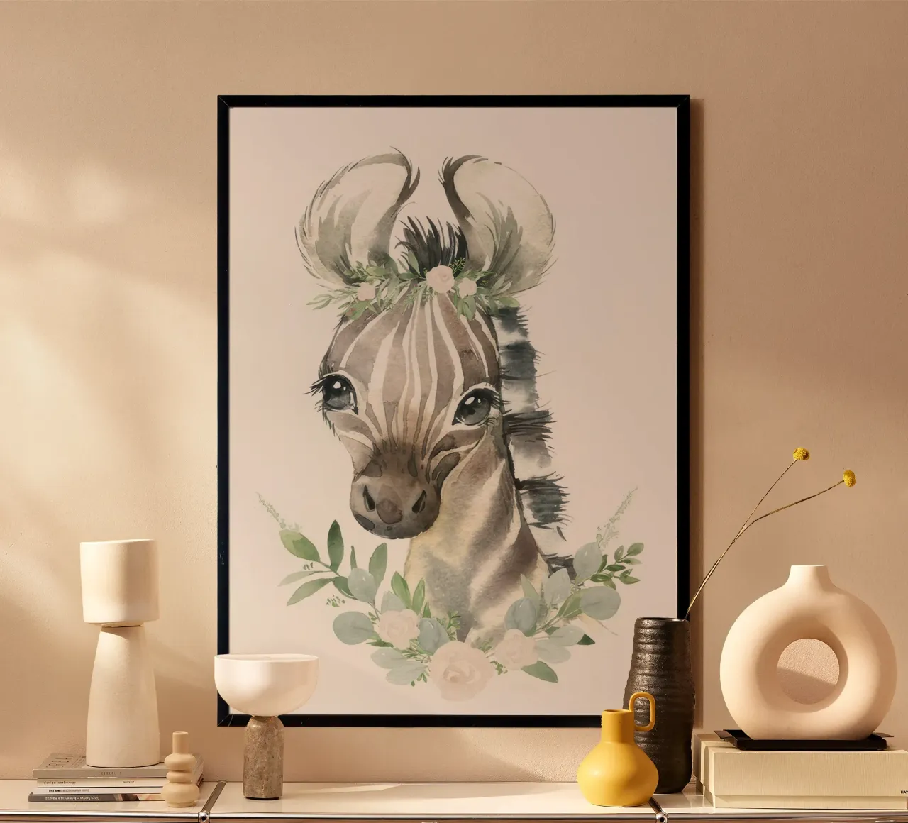 zebra floreale carta hahnemühle da Panait Ivascu