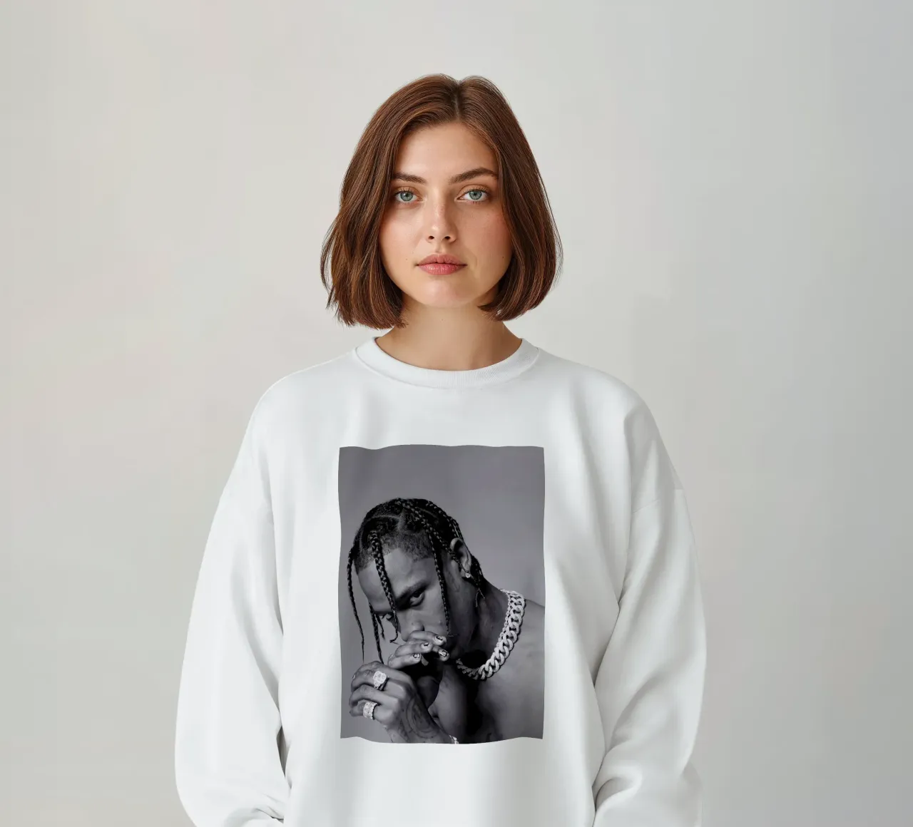 Black And White Travis Scott STyle felpa da IGOR G