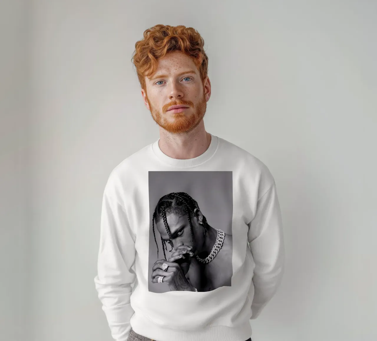 Black And White Travis Scott STyle felpa da IGOR G