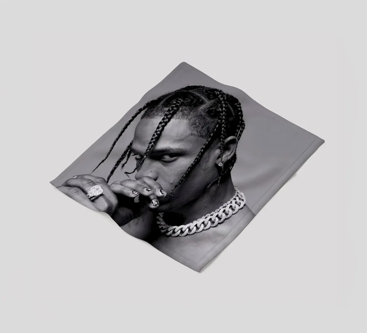 Black And White Travis Scott STyle coperta in pile da IGOR G