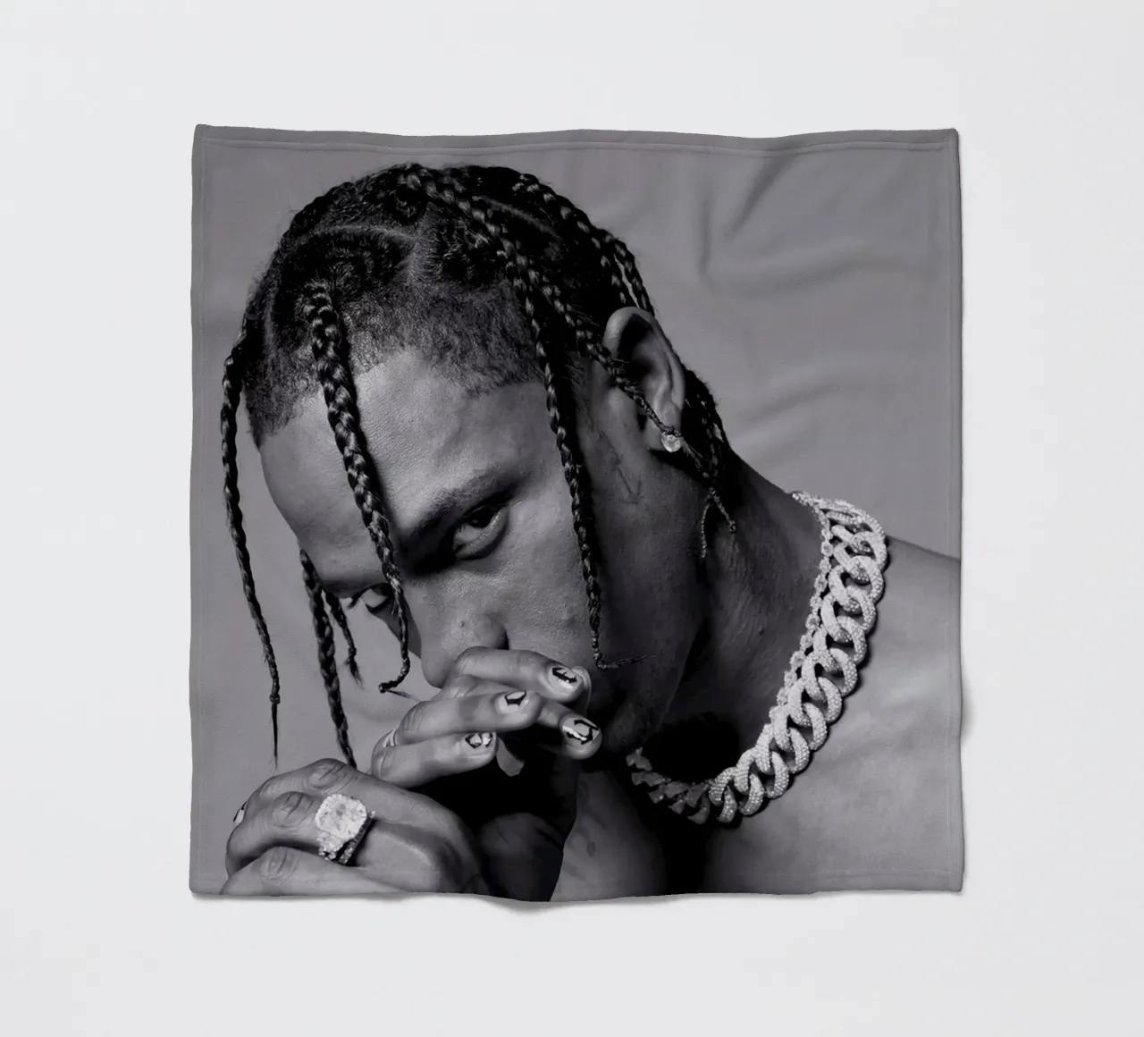 Black And White Travis Scott STyle coperta in pile da IGOR G