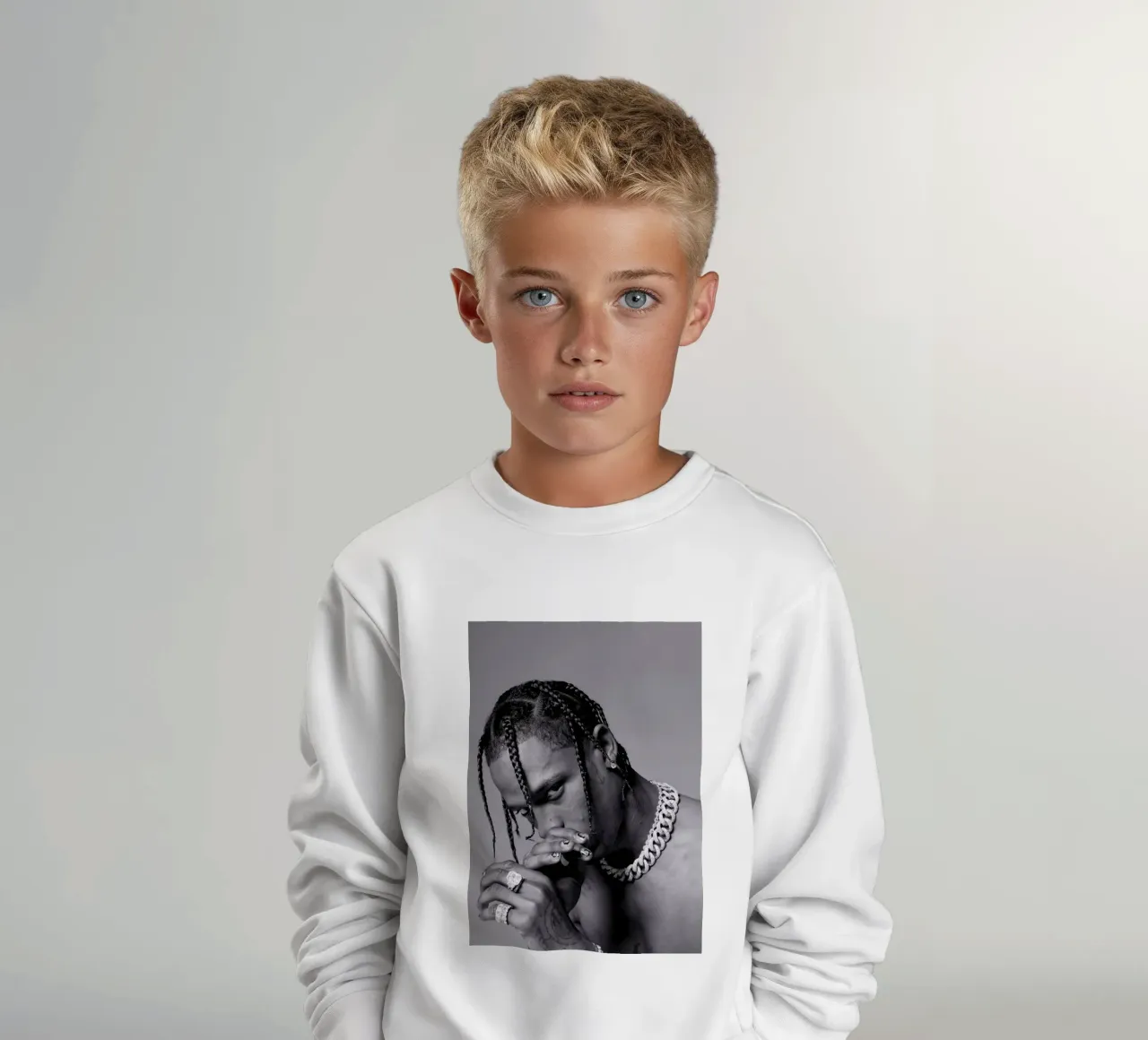 Black And White Travis Scott STyle felpa bambino da IGOR G
