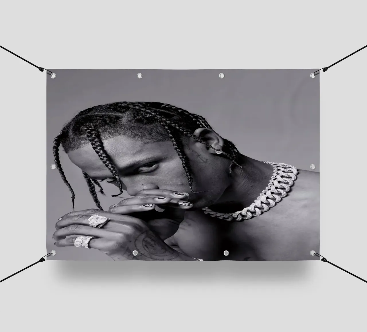 Black And White Travis Scott STyle telo in pvc da IGOR G