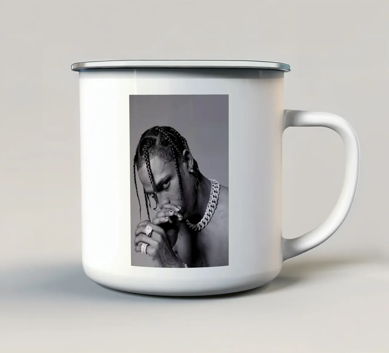 Black And White Travis Scott STyle tazza in smalto da IGOR G