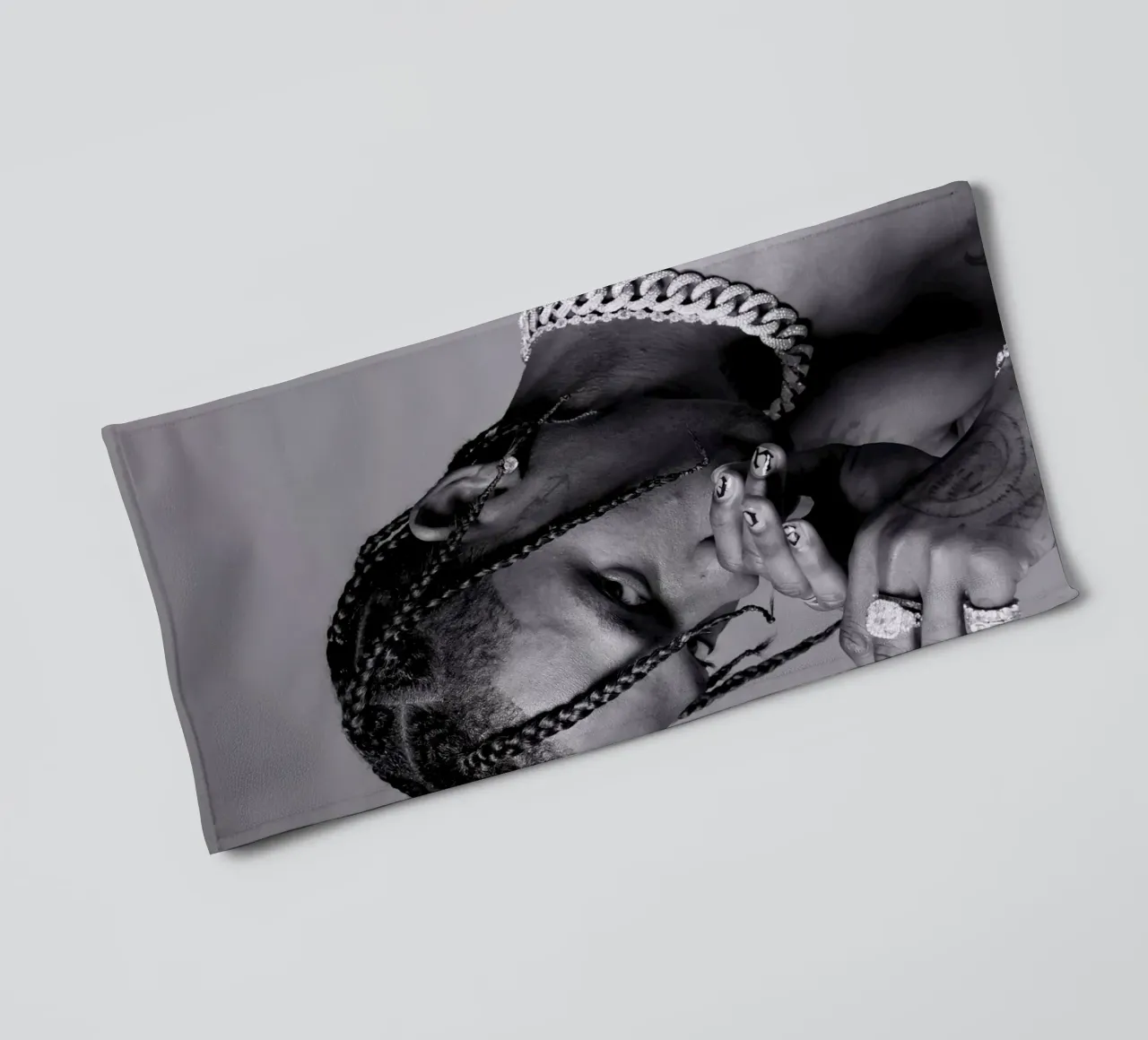 Black And White Travis Scott STyle asciugamano da bagno da IGOR G