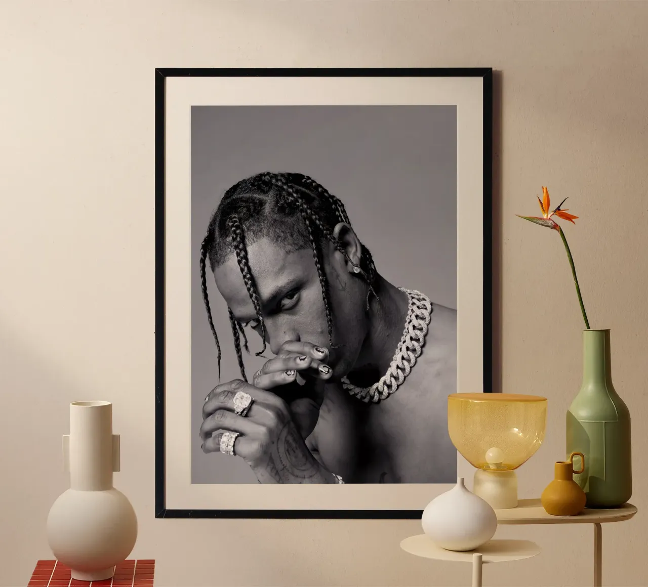 Black And White Travis Scott STyle carta hahnemühle da IGOR G
