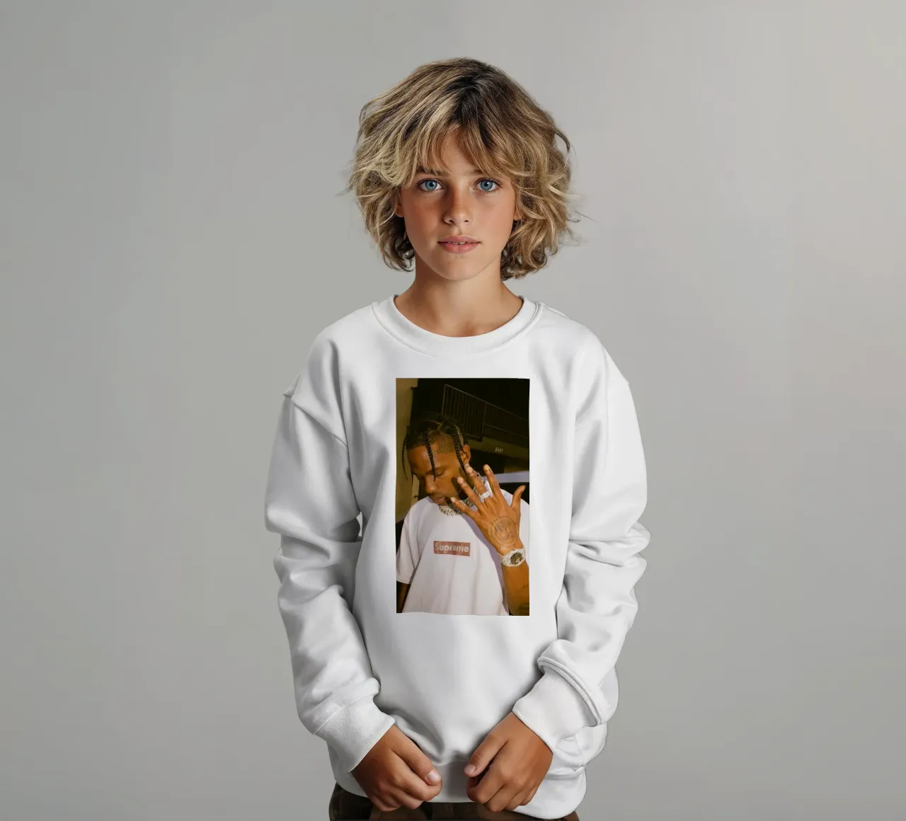 Five Finger Travis Scott Style Poster felpa bambino da IGOR G