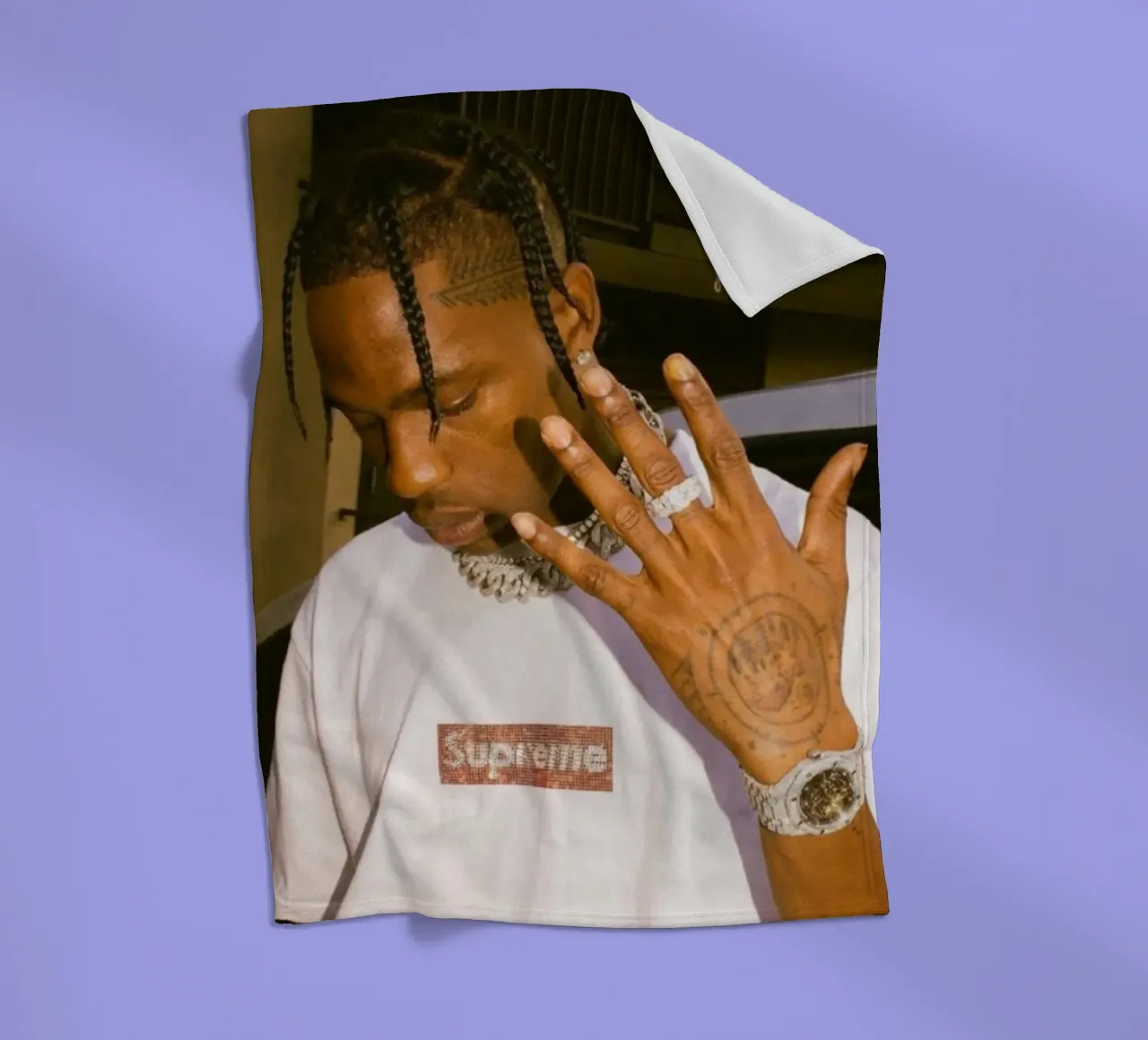 Five Finger Travis Scott Style Poster coperta in pile da IGOR G