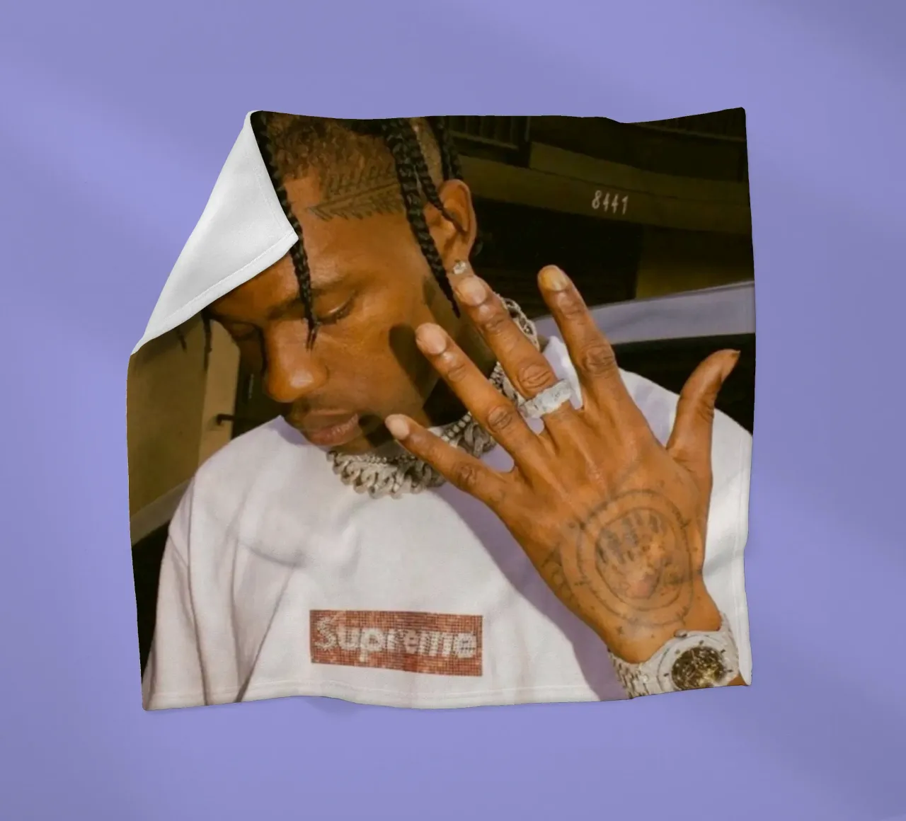Five Finger Travis Scott Style Poster coperta in pile da IGOR G