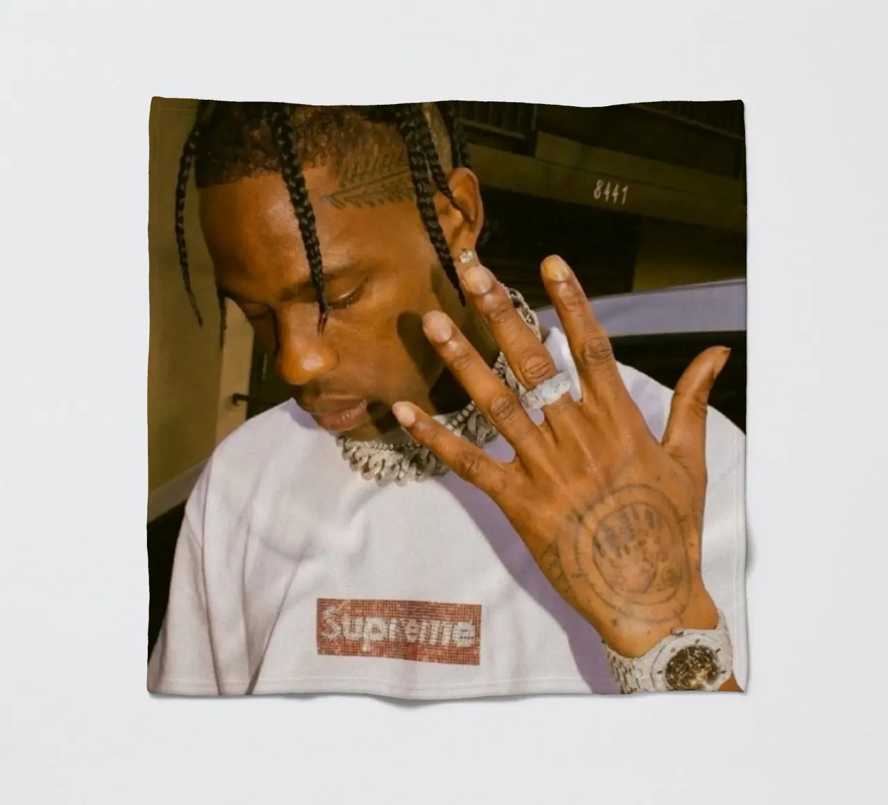 Five Finger Travis Scott Style Poster coperta in pile da IGOR G