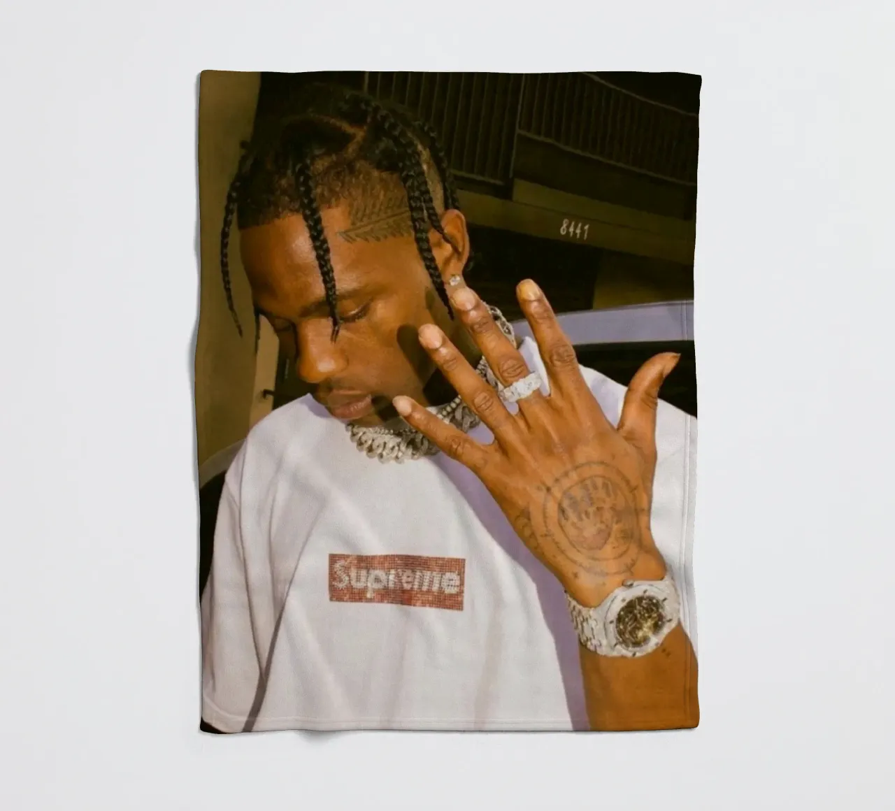 Five Finger Travis Scott Style Poster coperta in pile da IGOR G