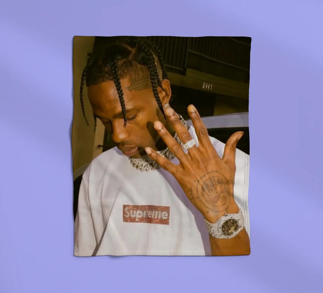 Five Finger Travis Scott Style Poster coperta in pile da IGOR G
