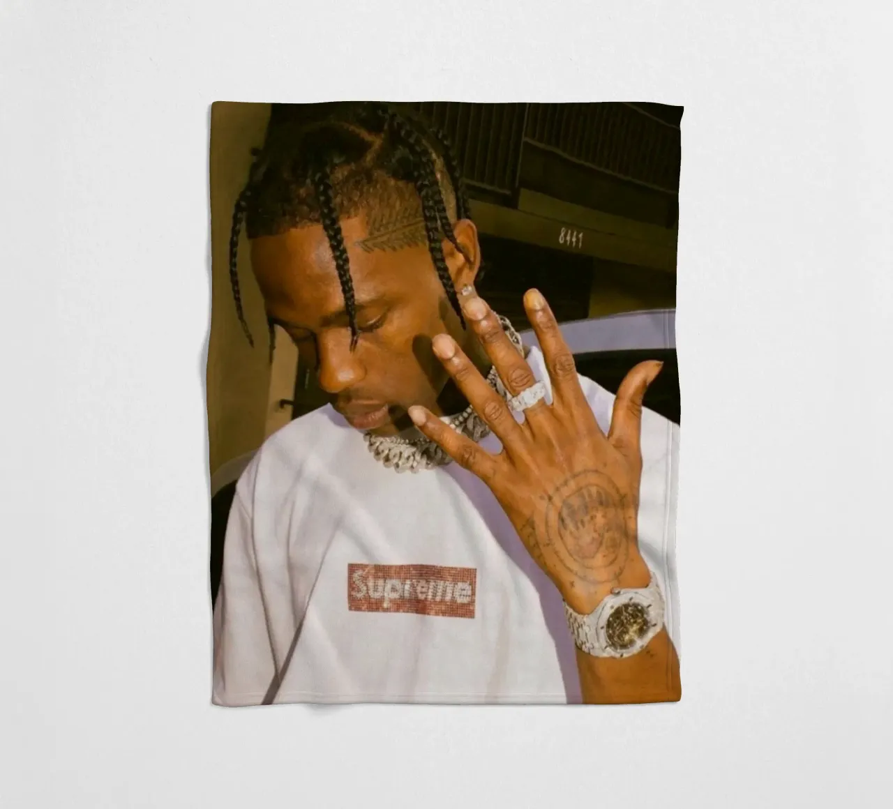 Five Finger Travis Scott Style Poster coperta in pile da IGOR G