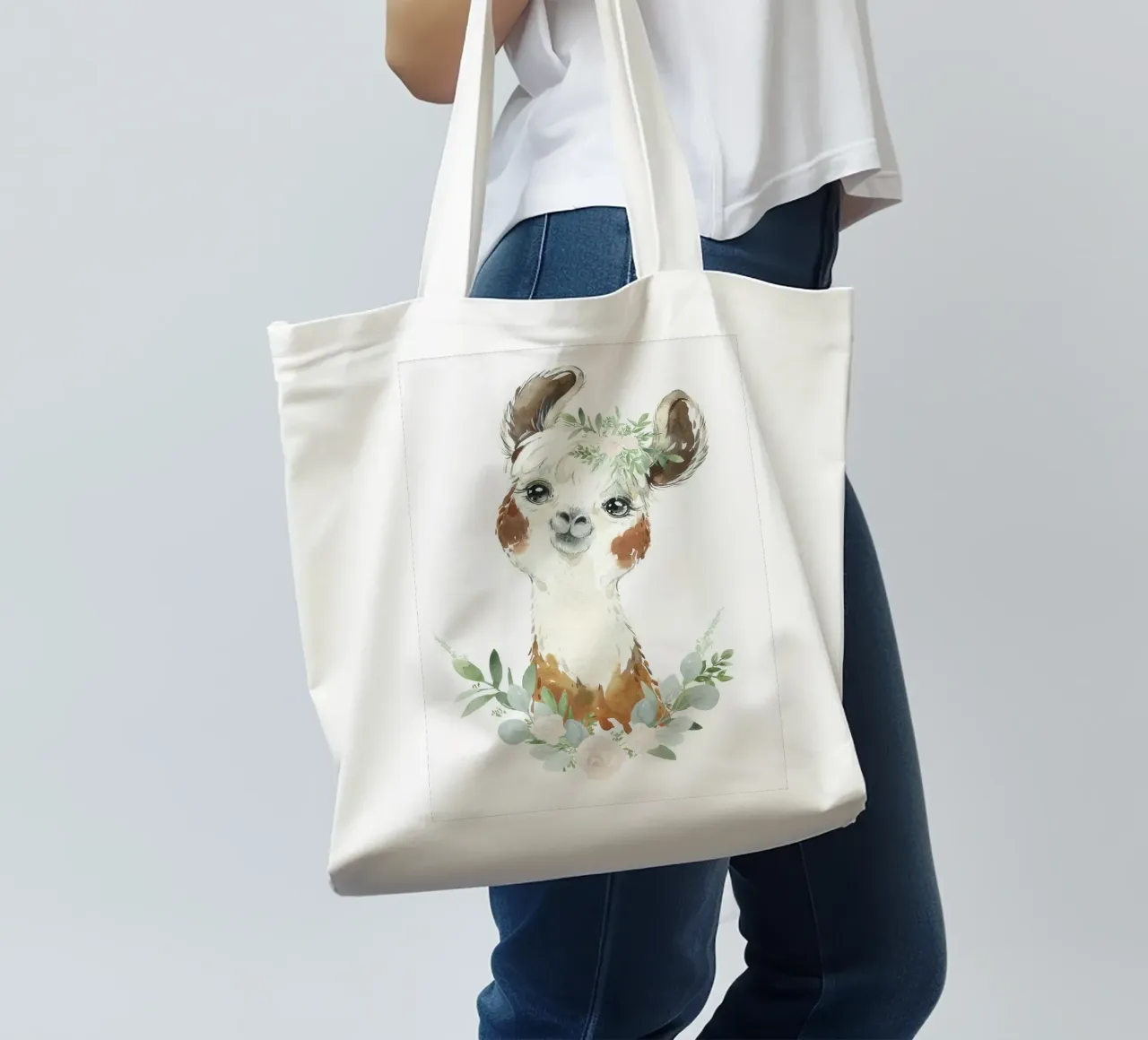 lama floreale borsa in juta da Panait Ivascu