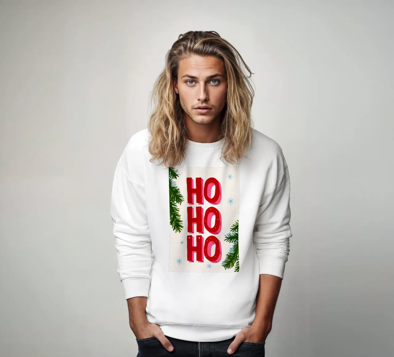Feliz Navidad - Typo Print sudadera de ChristmasMooodz
