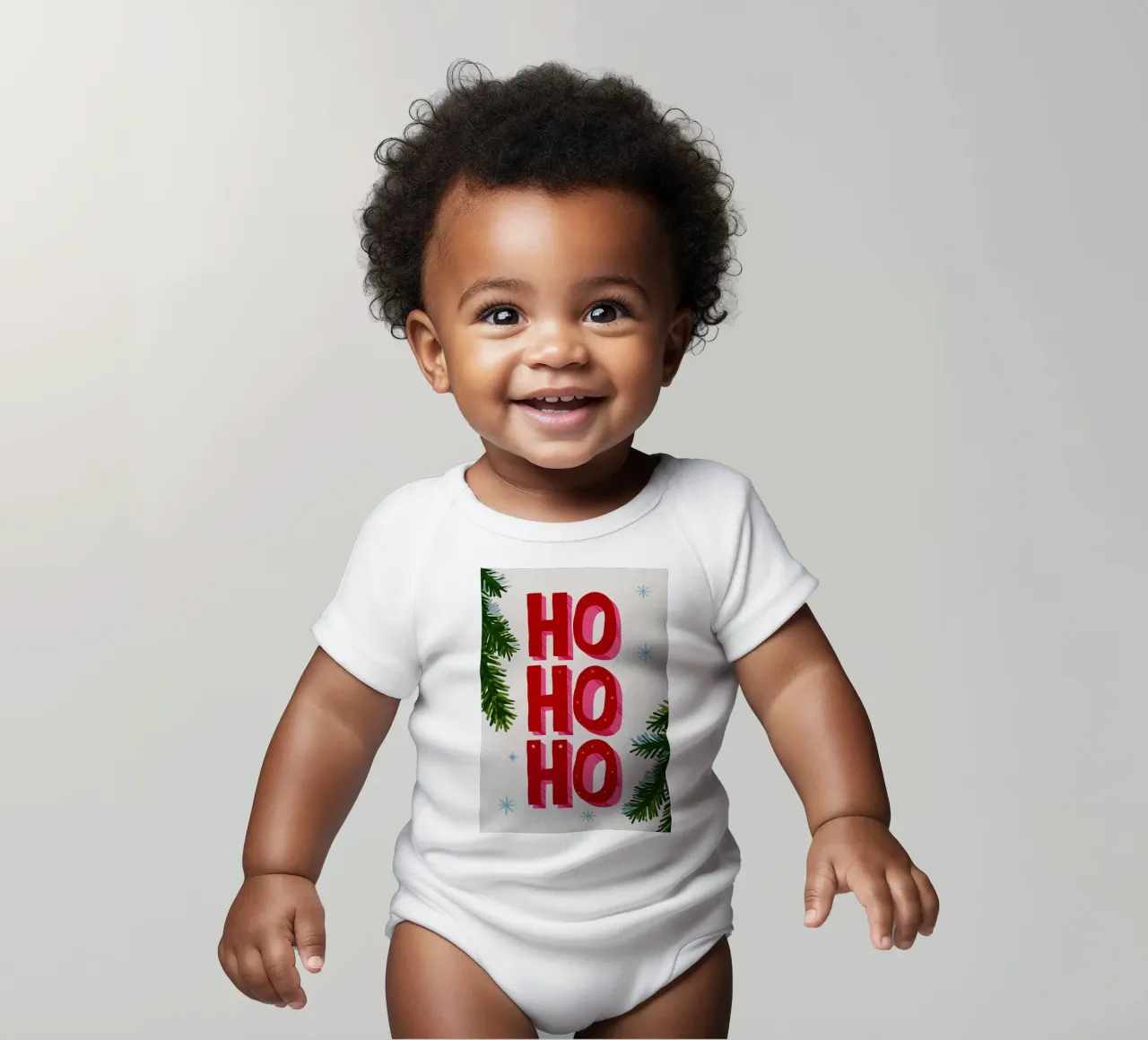 Feliz Navidad - Typo Print body de bebé de ChristmasMooodz