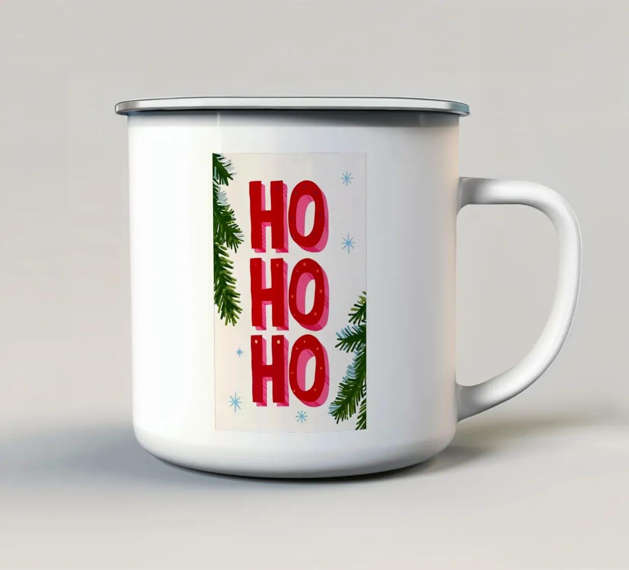 Vrolijk kerstfeest - Typo print emaille mok van ChristmasMooodz