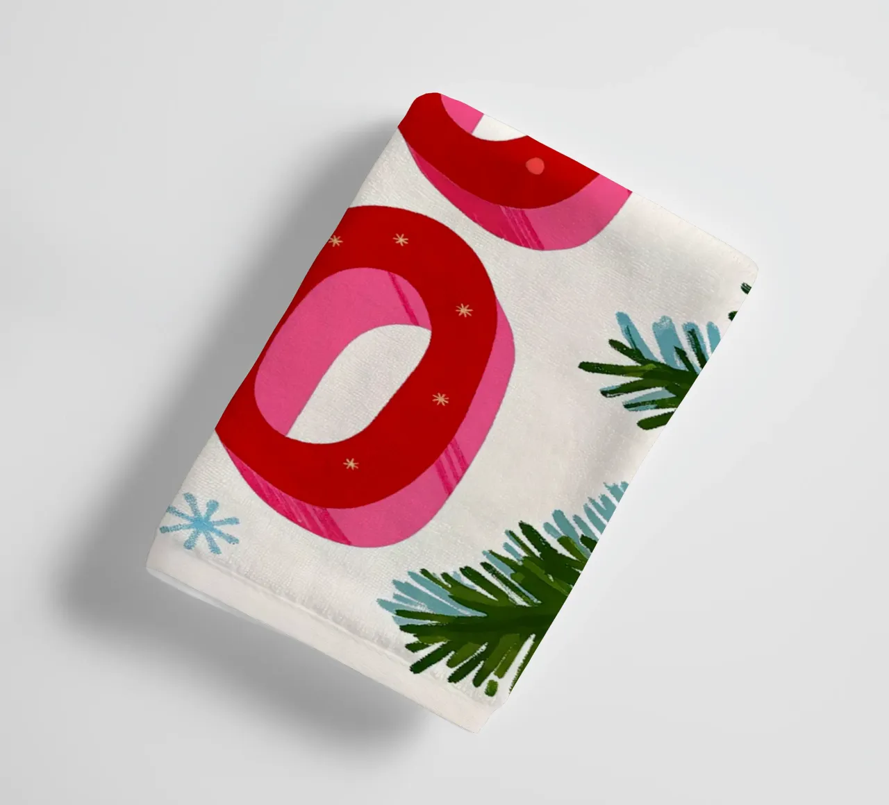 Joyeux Noël - Typo Print serviette de bain de ChristmasMooodz
