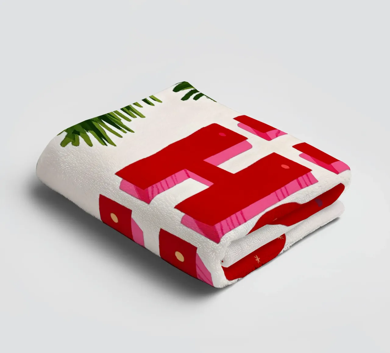 Joyeux Noël - Typo Print serviette de bain de ChristmasMooodz