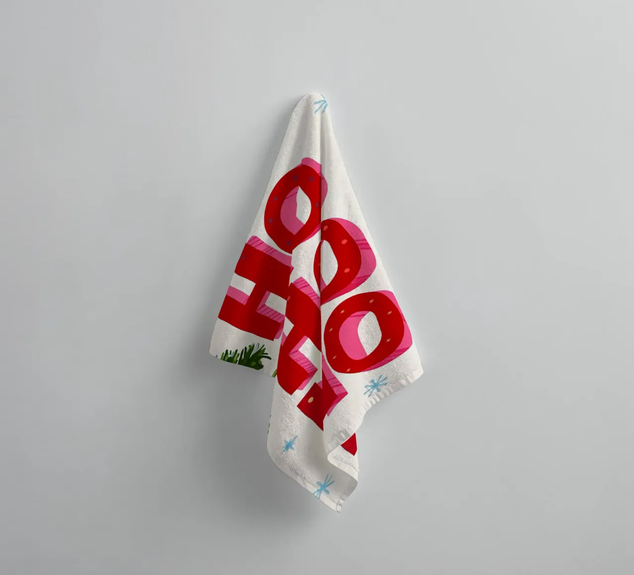 Joyeux Noël - Typo Print serviette de bain de ChristmasMooodz