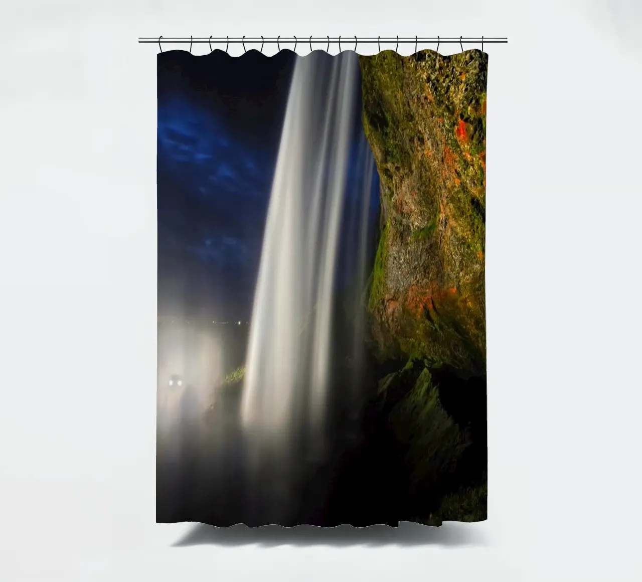 Dietro la cascata di notte tenda da doccia da Fjöllart