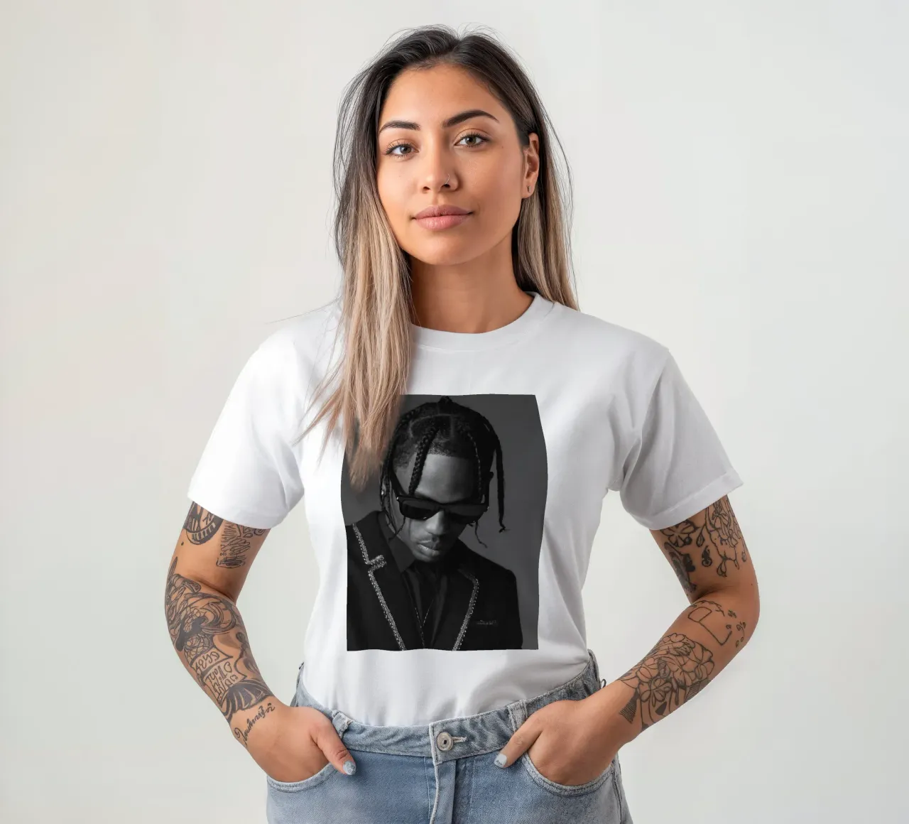 Black And White Formal Style From Travis Scott Poster t-shirt da IGOR G