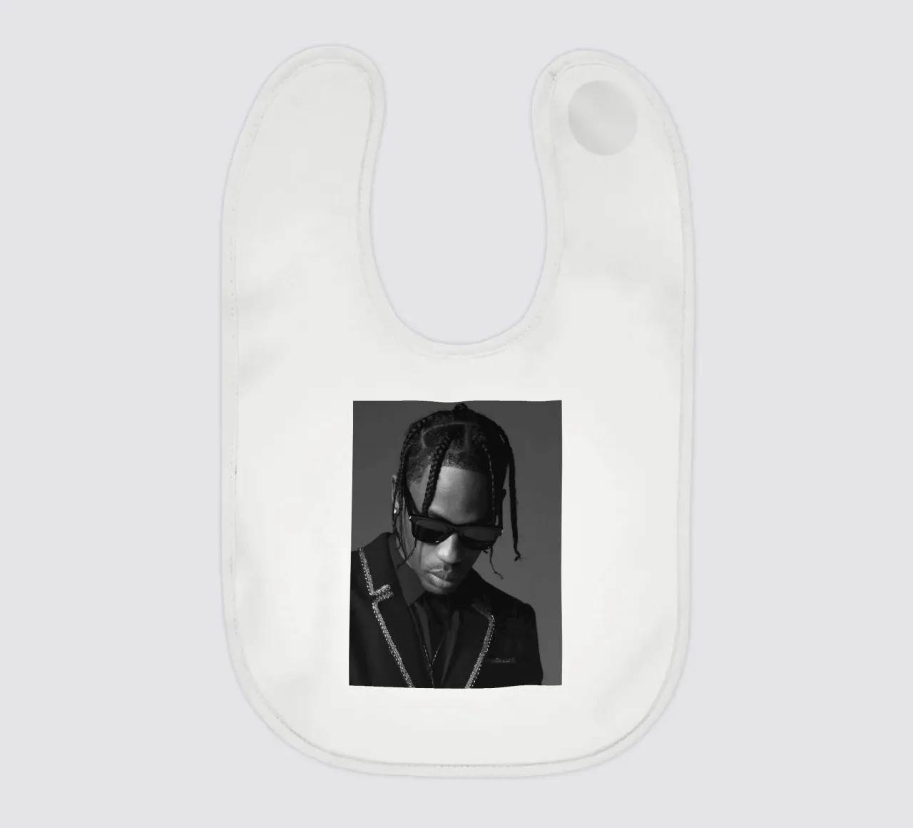 Black And White Formal Style From Travis Scott Poster Babylätzchen von IGOR G