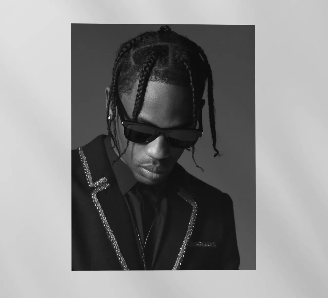Black And White Formal Style From Travis Scott Poster pellicola backlit da IGOR G