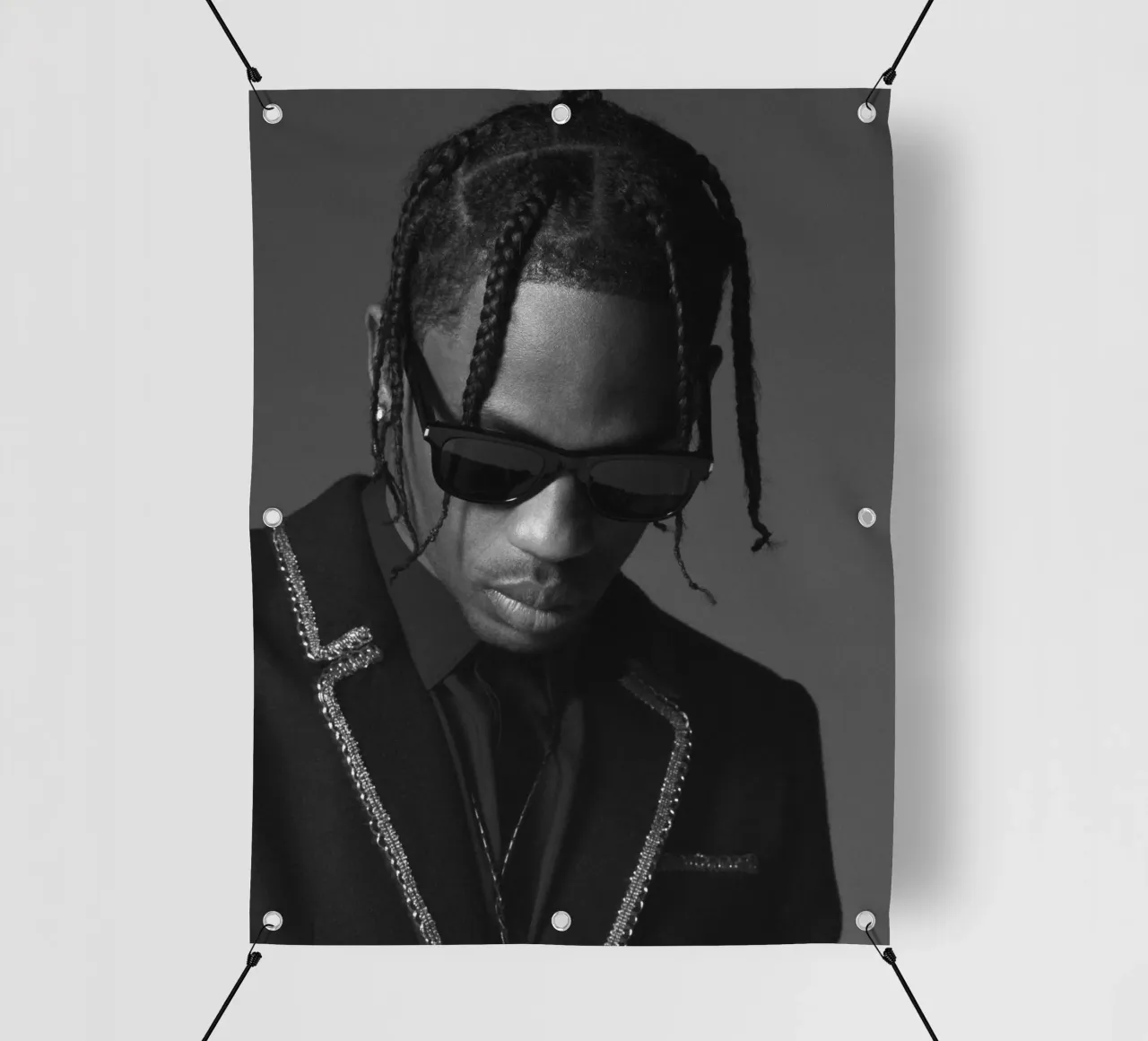 Black And White Formal Style From Travis Scott Poster telo in pvc da IGOR G