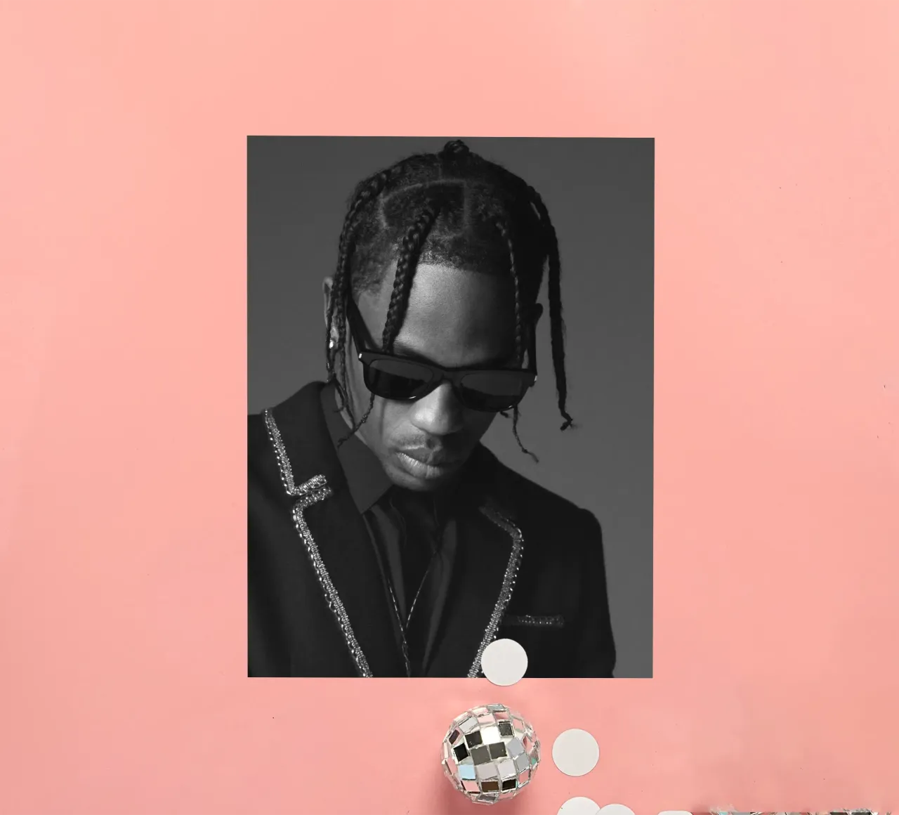 Black And White Formal Style From Travis Scott Poster adesivo da IGOR G