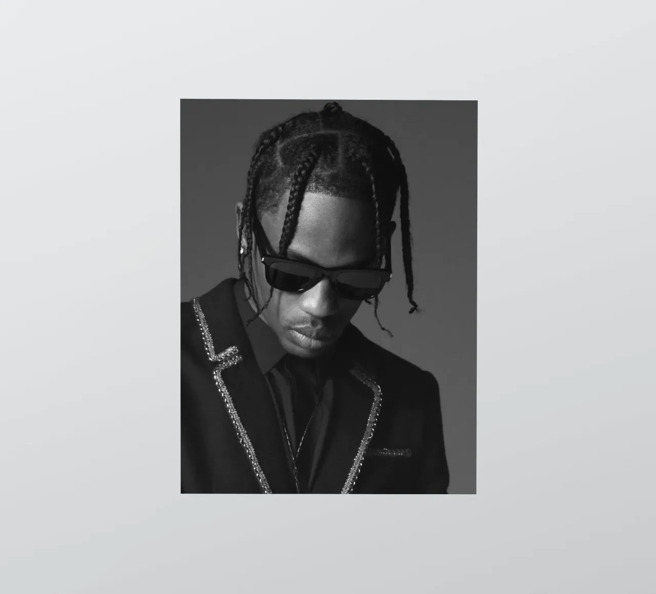 Black And White Formal Style From Travis Scott Poster adesivo da IGOR G