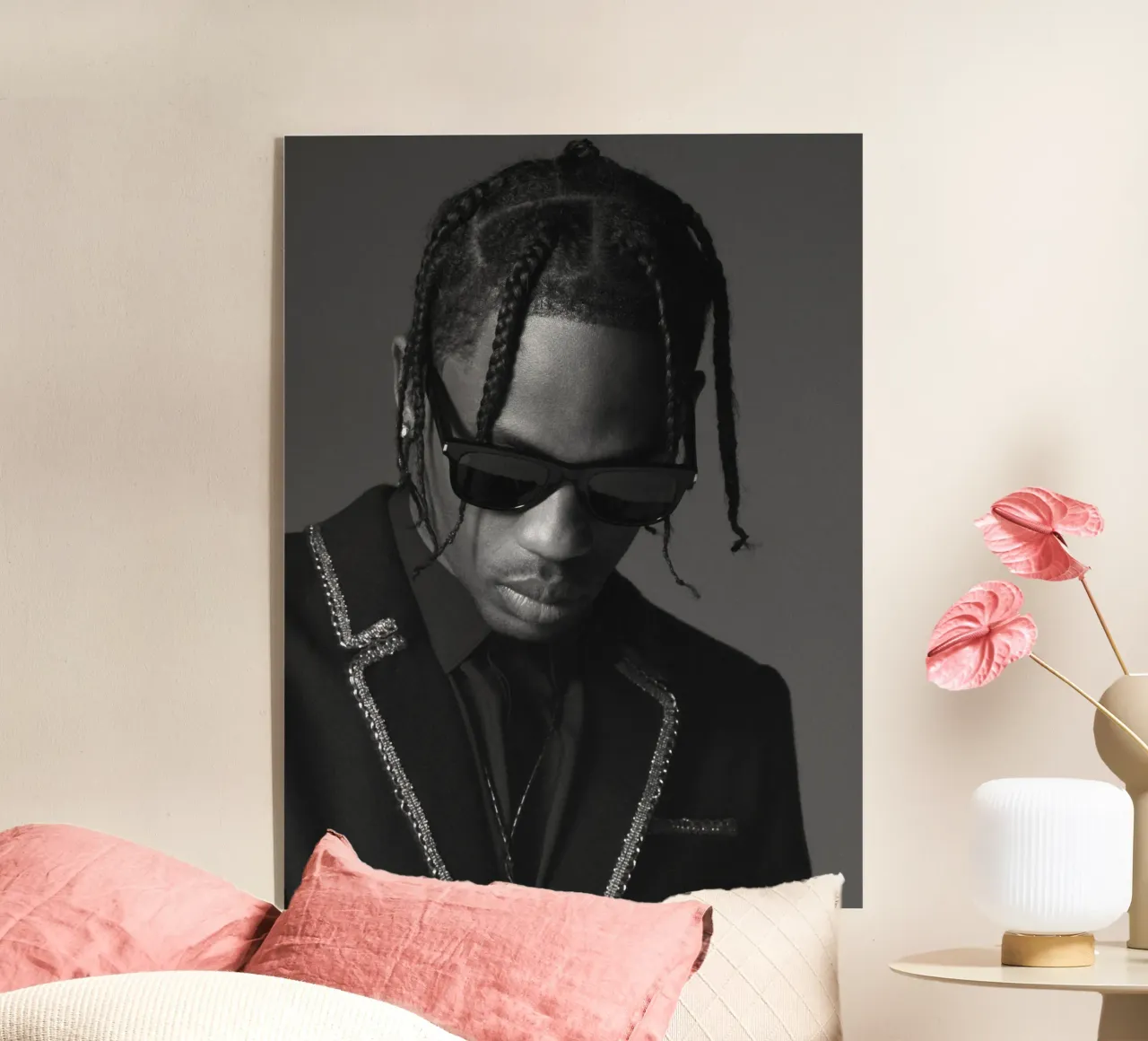 Black And White Formal Style From Travis Scott Poster metacrilato de IGOR G