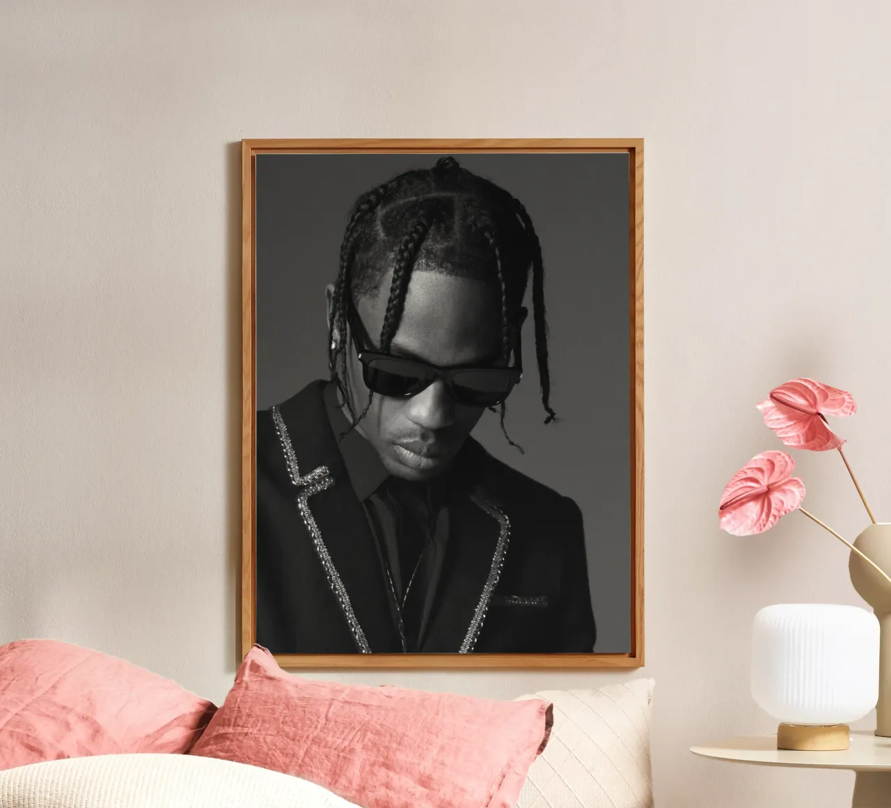 Black And White Formal Style From Travis Scott Poster pannello forex da IGOR G
